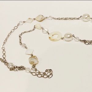 Lia Sophia Pearl Abalone Long Necklace